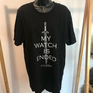 Game of Thrones MY WATCH IS ENDED Size L